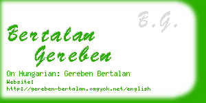 bertalan gereben business card